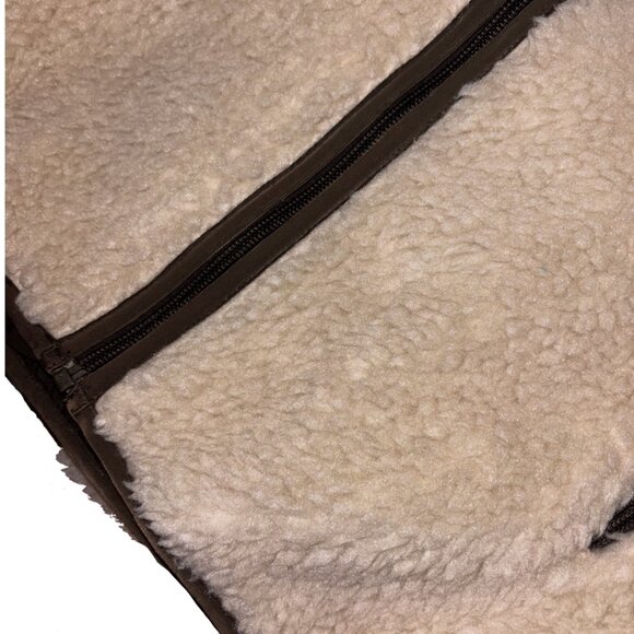 Patagonia *EUC* Retro X Cardigan Fleece Medium Cream Full Zip jacket/coat w hood - Picture 7 of 10